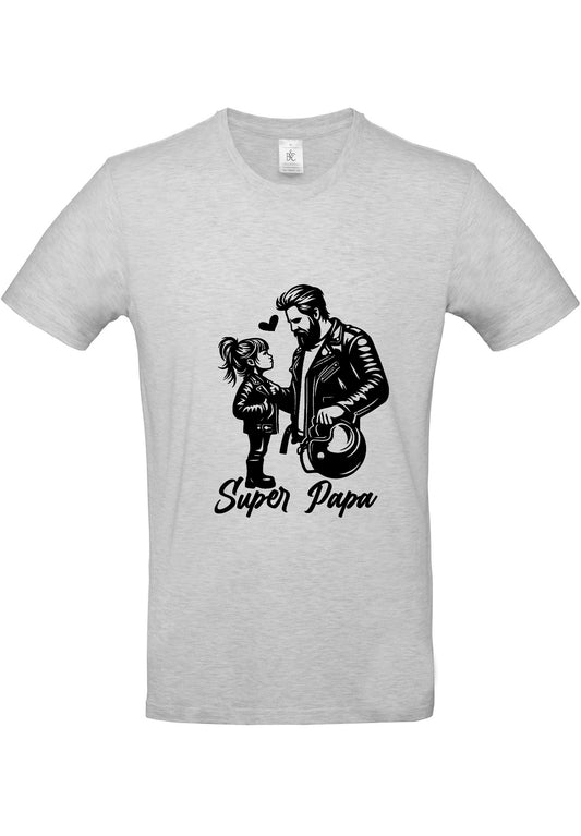 T shirt papa motard fille